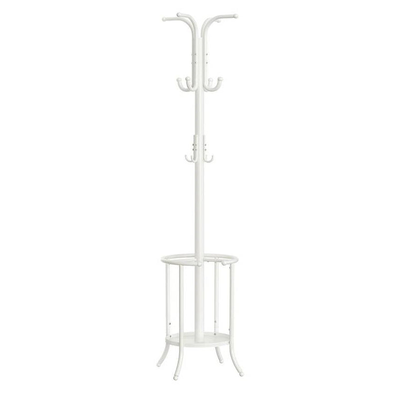 Heavy Duty White Metal Coat Rack with Umbrella Holder, photo 3 of 5
