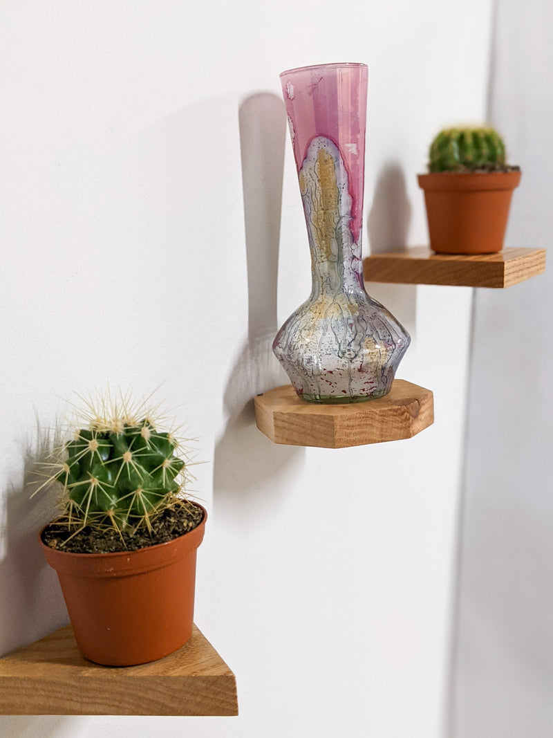 Small Square Display Shelf in Mahogany