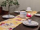 DaDalogy Bedding Sunshine Yellow Floral Vintage Hummingbirds Garden Table Runner (925)