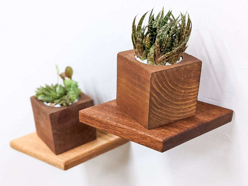 Small Rhombus Display Shelf in Oak