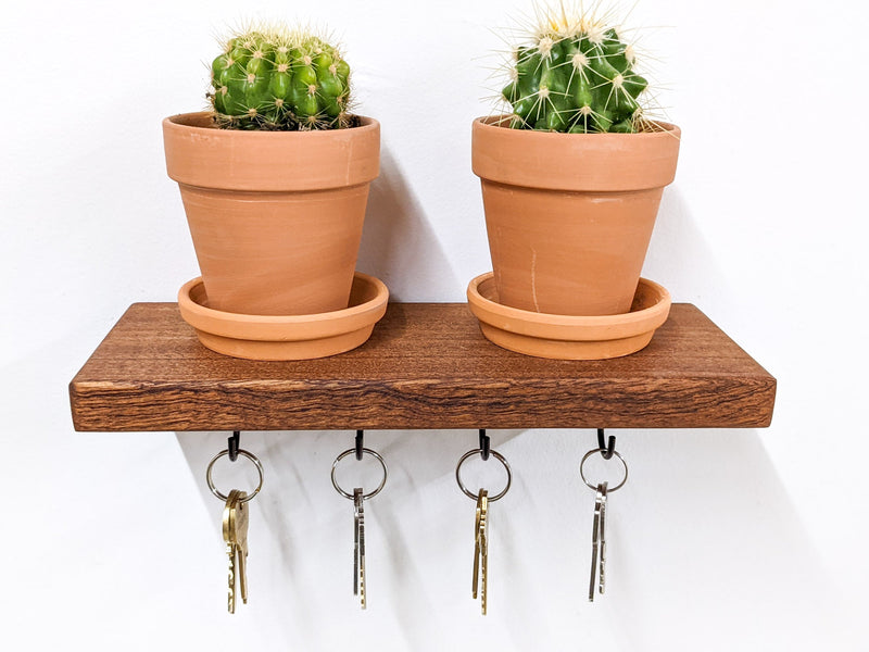 Key Hook Shelf in Oak