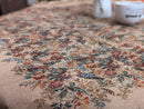 DaDa Bedding Wildflower Wonderland Floral Golden Beige Tan Square Dining Table Cloth (3100)