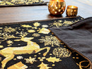 DaDa Bedding Set of 4-Pieces Magical Golden Reindeer Woven Tapestry Dining Table Placemats 13” x 19”