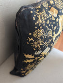 DaDa Bedding Magical Golden Reindeer Woven Tapestry Throw Pillow Covers 16" x 16"