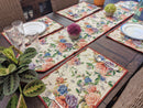 DaDa Bedding Vintage Romantic Roses Lovely Pink Floral Woven Tapestry Dining Table Runner (879)