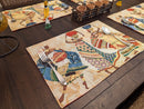 DaDa Bedding Set of 4-Pieces Dancing Women African Kwanzaa Tapestry Dining Table Placemats 13” x 19” (18117)
