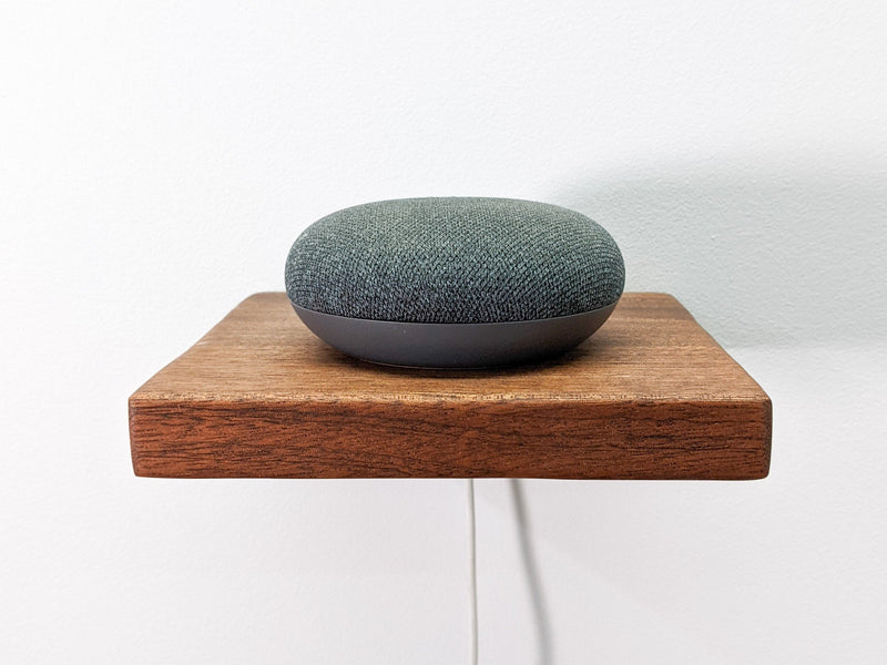 Oak Floating Shelf with Cord Hole