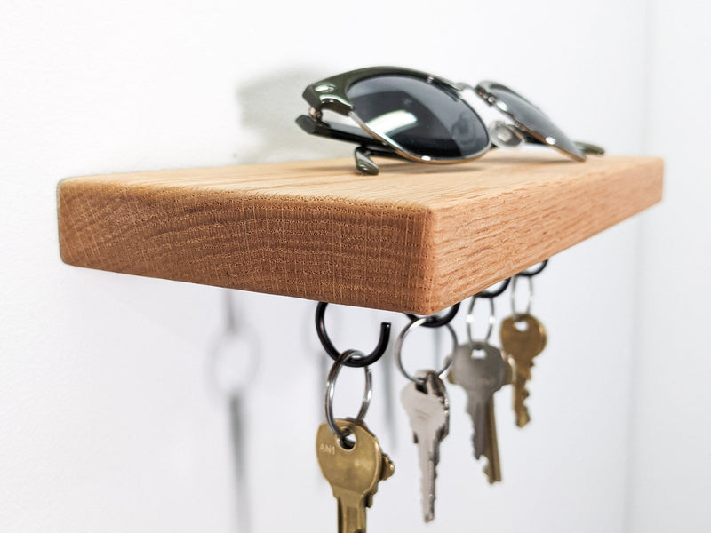 Floating Shelf for Keys in Mahogany