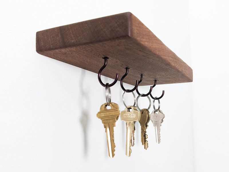 Floating Shelf for Keys in Mahogany