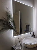 Zeek 36"x36" Backlit LED Square Bathroom Wall Mirror MA3636