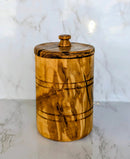 Olive Wood Spice Jar Salt Keeper w/Lid by Choixe