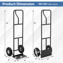 P-Handle Hand Truck with Foldable Load Plate for Warehouse Garage by LJGDeals
