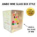 Ghost "I Be Creepin" Jumbo Stemless Wine Glass in Iridescent | 30 Oz. | Holds an Entire Bottle of Wine