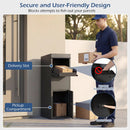 Package Delivery Box for Outside with Anti-Theft Baffle Sloped Roof by LJGDeals