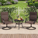 Padded Patio Swivel Chairs Set of 2 Ergonomic Outdoor Dining Chairs with Breathable Fabric by LJGDeals