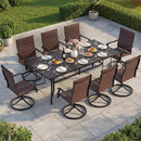 Padded Patio Swivel Chairs Set of 2 Ergonomic Outdoor Dining Chairs with Breathable Fabric by LJGDeals