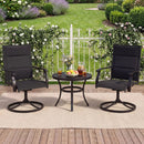 Padded Patio Swivel Chairs Set of 2 Ergonomic Outdoor Dining Chairs with Breathable Fabric by LJGDeals