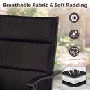 Padded Patio Swivel Chairs Set of 2 Ergonomic Outdoor Dining Chairs with Breathable Fabric by LJGDeals