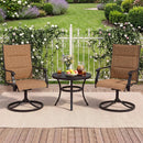 Swivel Patio Dining Chairs Set of 2 with Padded Seats by LJGDeals