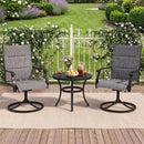 Swivel Patio Dining Chairs Set of 2 with Padded Seats by LJGDeals