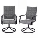 Swivel Patio Dining Chairs Set of 2 with Padded Seats by LJGDeals