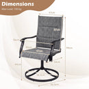 Swivel Patio Dining Chairs Set of 2 with Padded Seats by LJGDeals