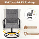 Swivel Patio Dining Chairs Set of 2 with Padded Seats by LJGDeals