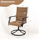Swivel Patio Dining Chairs Set of 2 with Padded Seats by LJGDeals