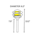 KL302 12V AC/DC Aluminum Low Voltage Landscape Lighting 3 Tier Pagoda Path Light