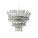 Palm Leaves Transparent Glass Chandelier