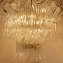 Palm Leaves Transparent Glass Chandelier