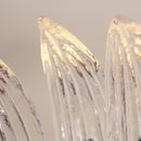 Palm Leaves Transparent Glass Chandelier
