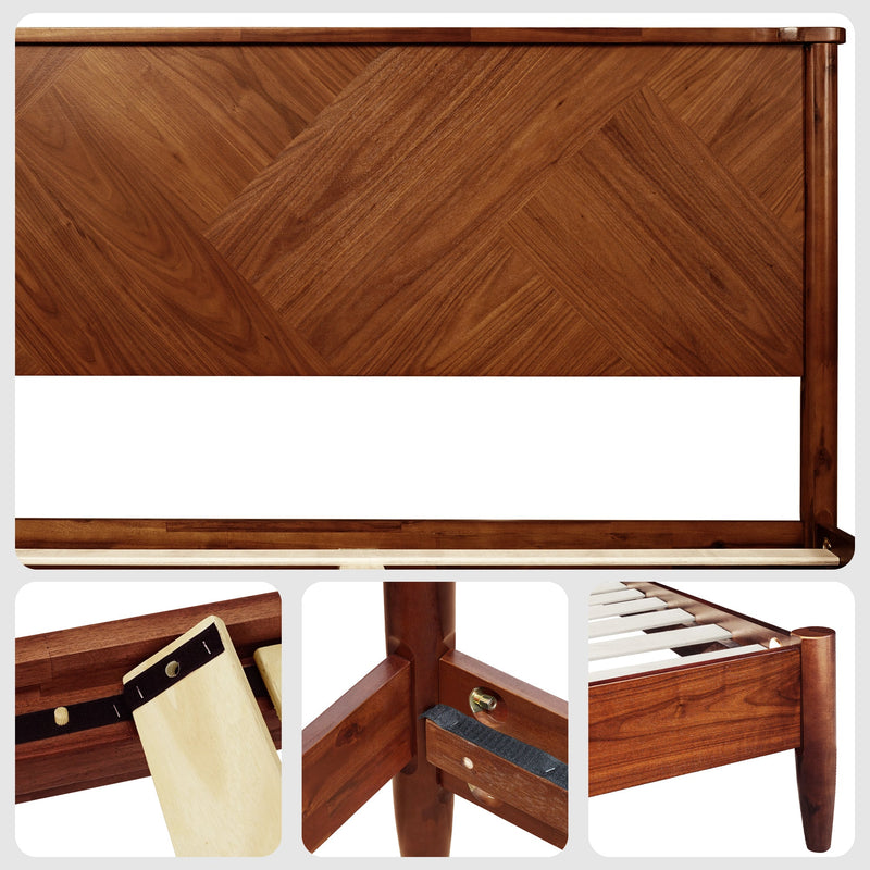 Rorns Panthera Platform Bed Frame With Headboard for Ultimate Comfort