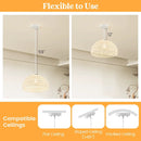 Farmhouse Rattan Pendant Lights with Adjustable Hanging Rope-Beige by LJGDeals