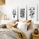 Flower Market Black and White Art Set Decor by Wall Art Set