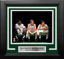 Robert Parish, Larry Bird, & Kevin McHale Boston Celtics 8" x 10" Framed Blackout Basketball Photo by Dynasty Sports & Framing