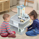 Parking Garage Playset with 4 Cars and Helicopter-Gray by LJGDeals