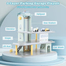 Parking Garage Playset with 4 Cars and Helicopter-Gray by LJGDeals