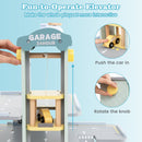 Parking Garage Playset with 4 Cars and Helicopter-Gray