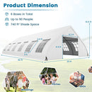 20 x 40 FT Peach Shaped Party Tent Wedding Canopy with Zipper Doors-White by LJGDeals
