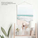 Neutral Summer Photo. Blue Ocean Waves, Sandy Beach by Wall Art Set