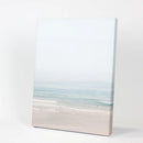 Pastel Pink Beach and Blue Waves. Modern Sea Print by Wall Art Set