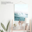 Large Pastel Blue Ocean Waves Print. Nautical Theme by Wall Art Set
