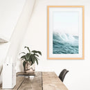 Large Pastel Blue Ocean Waves Print. Nautical Theme by Wall Art Set