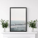 Pink Sunset and Ocean Waves Print. Coastal Wall Art by Wall Art Set