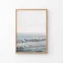 Pink Sunset and Ocean Waves Print. Coastal Wall Art by Wall Art Set