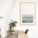 Pink Sunset and Ocean Waves Print. Coastal Wall Art by Wall Art Set