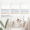 Pastel Minimalist Wave Photo. Set of 3 Beach House Wall Art by Wall Art Set