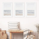 Pastel Minimalist Wave Photo. Set of 3 Beach House Wall Art by Wall Art Set