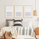 Pastel Minimalist Wave Photo. Set of 3 Beach House Wall Art by Wall Art Set